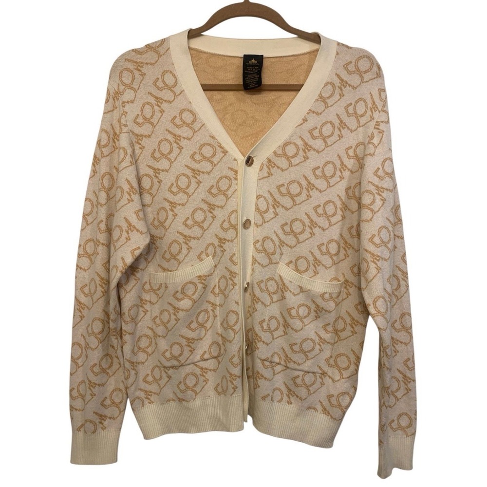 Disney 50th Anniversary‎ Cardigan XXL Cinderella Castle Logo Sweater